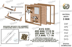 Hideaway Wall Box Organizer Laser Cut.Hidden Storage SVG Product Image 2