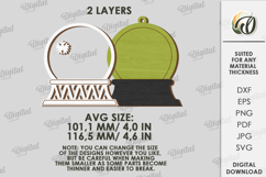 Personalized Family Ornament Laser Cut. Christmas Decor SVG Product Image 2