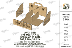 3D BBQ Organizer Lasercut. Picnic Organizer. Storage Box SVG Product Image 2