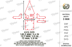 House Candle Holder Laser Cut. Home decor SVG Product Image 2