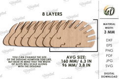 Multi cord holder Laser Cut. Holder Stand SVG Product Image 2