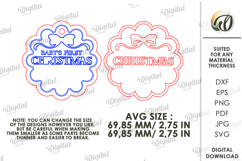 Baby’s First Christmas Laser Cut. Christmas Gift tag SVG Product Image 2