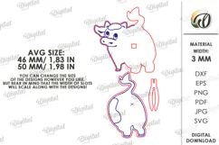 Car air freshener Laser Cut. Cow SVG Product Image 2