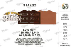 Wild West Sign Laser Cut. Wooden Westen Wall Art SVG Product Image 2