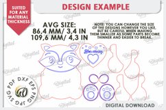 Valentine Animals with Heart Laser Cut Bundle. Cute Animals Product Image 11