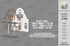 Amsterdam Dollhouse Shelf Laser Cut. Nursery Decor SVG Product Image 2