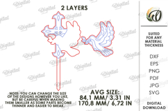Christening Cake Topper Laser Cut. Christening decor SVG Product Image 2