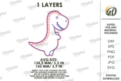 Yarn Lacing Toy Laser Cut. Yarn Decoration. Dino SVG Product Image 2