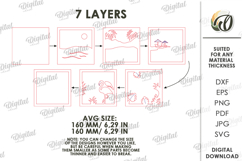 3D Layered Wall Art Sign Laser Cut. Tropical SVG. Summer Product Image 2