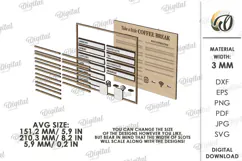 Business Sign Laser Cut. Wall Decor. Cafe Menu Board SVG Product Image 2