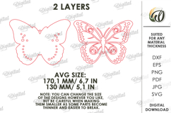 3D Butterfly Laser Cut. Door Knob Hanger SVG Product Image 2
