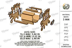 3D Wooden Carriage. Horse vehicles. Wagon Victorian Carriage Product Image 3