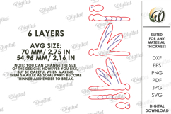 Decorative Dragonfly Stand Laser Cut. Home Shelf Sitter SVG Product Image 2