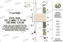 3D Animals Greetings Card Paper Cut. Cute Animals SVG Product Image 2