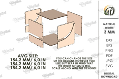 Monster box Laser Cut. Cute Monster SVG Product Image 2