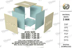Christmas Tissue Box Cover Laser Cut. Holiday Napkin Box SVG Product Image 2