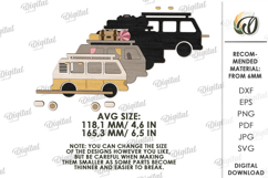 3D Summer Car Laser Cut. Summer Stand Decor SVG Product Image 2