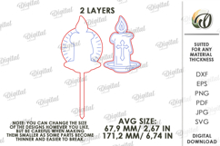 Christening Cake Topper Laser Cut. Christening decor SVG Product Image 2