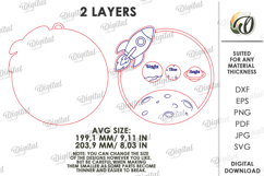 Baby Name Sign With Birth Stats Laser Cut. Nursery Decor SVG Product Image 2