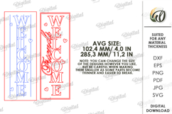 3D Welcome Decor Laser Cut. Door Sign SVG Product Image 2