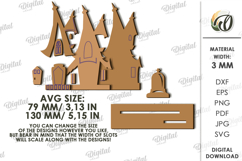 Halloween House Laser Cut. Stand decor SVG Product Image 2