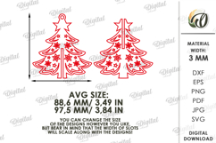 3D Christmas Ornament Laser Cut. Christmas Tree Decor SVG Product Image 2