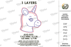 Yarn Lacing Toy Laser Cut. Yarn Decoration. Unicorn SVG Product Image 2