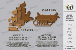 Vintage Christmas Wall Decor Lasercut. Christmas Decor SVG Product Image 2