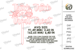 Halloween Cake Topper Laser Cut. Trick or treat SVG Product Image 2