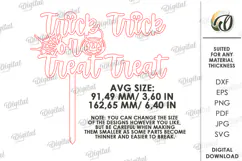 Halloween Cake Topper Laser Cut. Trick or treat SVG Product Image 2