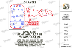 St. Patrick’s Day Gift Tag Laser Cut. Gift Label SVG Product Image 2