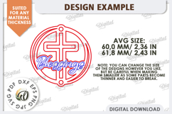 Christian Car Charm Laser Cut. Wood Car Charm. Religious SVG Product Image 2