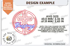 Christian Car Charm Laser Cut. Wood Car Charm. Religious SVG Product Image 2