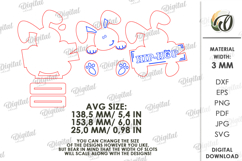 3D Easter Bunny Laser Cut. Easter Stand Decor SVG Product Image 2