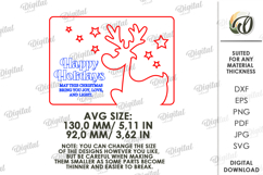 Christmas Greeting Card Laser Cut. Christmas SVG Product Image 2