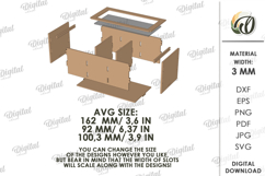 3D Men's accessories box Laser cut. Gift Box SVG Product Image 2