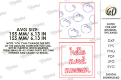 Summer Mini Sign Laser Cut . Summer Wall Decor SVG Product Image 2