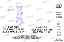 Triple Characters Stand Decor Lasercut. Santa Claus SVG Product Image 2