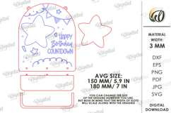 3D Happy Birthday Countdown Laser Cut. Children&#039;s SVG Product Image 2