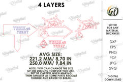 Halloween Directional Sign Laser Cut. Yard Stake SVG Product Image 2