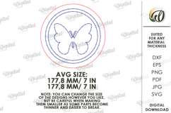 String Art Decor Laser Cut. Round Sign. Butterfly SVG Product Image 2