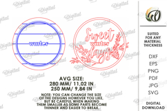 Christmas Grunge Round Sign Laser Cut. Christmas Decor SVG Product Image 2