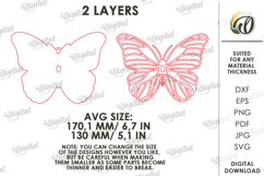 3D Butterfly Laser Cut. Door Knob Hanger SVG Product Image 2