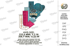 Kitchen Retro Wall Decor Laser Cut. Kitchen Decor SVG Product Image 2