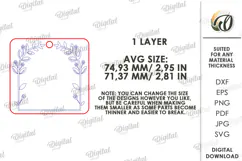 Wedding Dress Hanger Charm Laser Cut. Dress Hanger Tag SVG Product Image 2