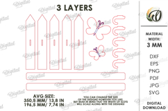3D Towel Rack Laser Cut. Summer towel hanger SVG. Butterfly Product Image 2