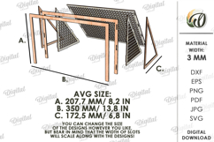 3D Mini Desktop Football Laser Cut. Board Game SVG Product Image 2