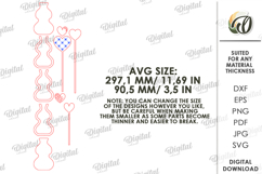 Valentine's Day Heart Decoration Laser Cut. Stand Decor SVG Product Image 2
