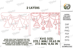 Christmas Mirror Decor Laser Cut. Christmas Decor SVG Product Image 2