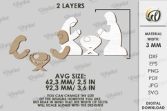 Nativity Light Stand Laser Cut. Nativity Lightbox SVG Product Image 2